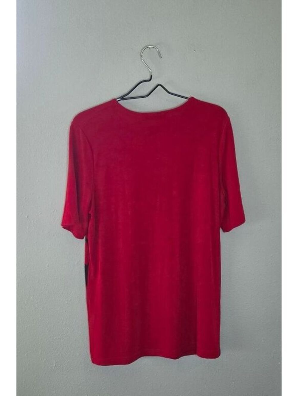 Vintage Picadilly Fashions Red Black Cat Graphic Tunic Top XL - Picture 2 of 5